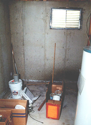 This area had rough plumbing already in place.